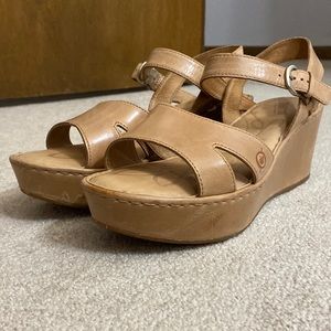 Born Nude Wedge Sandals